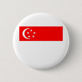 Singapur-Flagge Button (Vorderseite)