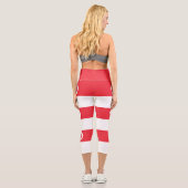 Singapur-Flagge Capri Leggings (Rückseite)