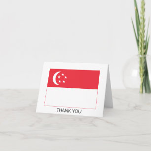 Singapur-Flagge Dankeskarte