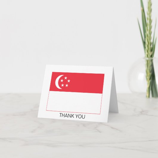 Singapur-Flagge Dankeskarte (Vorderseite)