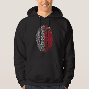 Singapur-Flagge DNA-Fingerabdruck Männer Frauen Ki Hoodie