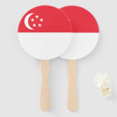 Singapur-Flagge Fächer (Vorne und Hinten)