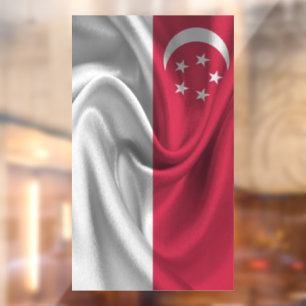 Singapur-Flagge Fensteraufkleber