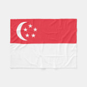 Singapur-Flagge Fleecedecke (Vorderseite (Horizontal))