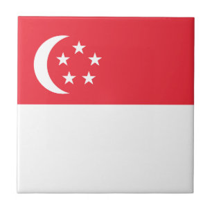 Singapur-Flagge Fliese