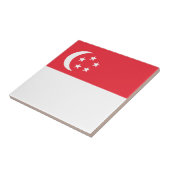 Singapur-Flagge Fliese (Seite)
