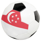 Singapur-Flagge Fußball (Dreiviertel)
