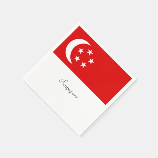 Singapur-Flagge, gekennzeichnet Serviette (Ecke)