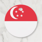 Singapur-Flagge Geschenkanhänger (Vorderseite)