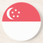 Singapur-Flagge Getränkeuntersetzer (Vorne)