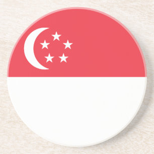 Singapur-Flagge Getränkeuntersetzer
