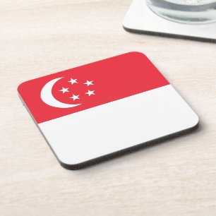 Singapur-Flagge Getränkeuntersetzer