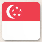 Singapur-Flagge Getränkeuntersetzer (Vorderseite)