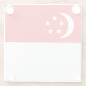 Singapur-Flagge Glasuntersetzer (Rückseite)