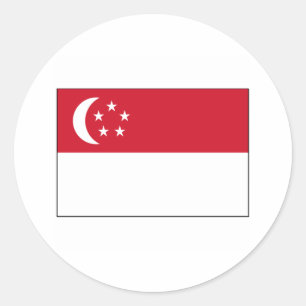 Singapur-FLAGGE International Runder Aufkleber
