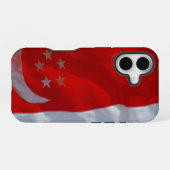 Singapur-Flagge iPhone 16 Hülle (Rückseite (Horizontal))