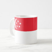 Singapur-Flagge Kaffeetasse (Vorderseite Links)