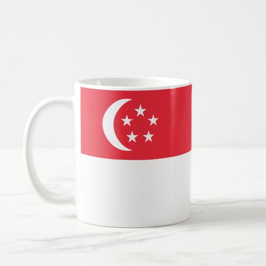 Singapur-Flagge Kaffeetasse (Links)