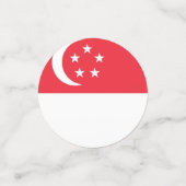 Singapur-Flagge Konfetti (Klein Vorderseite)