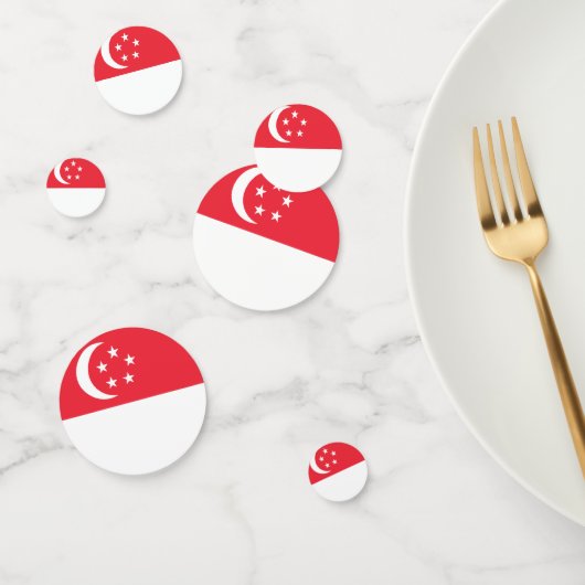 Singapur-Flagge Konfetti (Gruppe)
