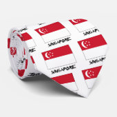 Singapur-Flagge Krawatte (Gerollt)