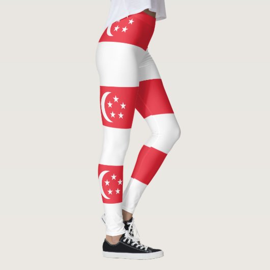 Singapur-Flagge Leggings (Rechts)