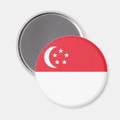 Singapur-Flagge Magnet (Vorderseite/Rückseite)