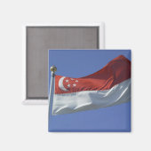 Singapur-Flagge Magnet (Vorderseite/Rückseite)