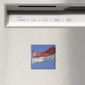 Singapur-Flagge Magnet (In Situ (Geschirrspüler))