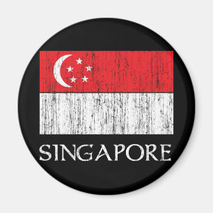 Singapur-Flagge Magnet
