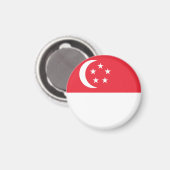 Singapur-Flagge Magnet (Vorderseite/Rückseite)
