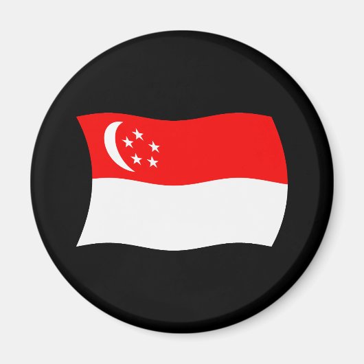 Singapur-Flagge-Magnet Magnet (Vorne)