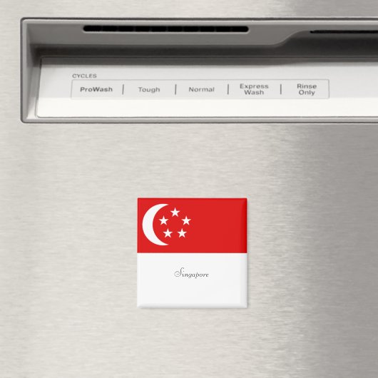 Singapur-Flagge, mit Magnet (In Situ (Geschirrspüler))