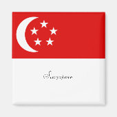 Singapur-Flagge, mit Magnet (Vorne)