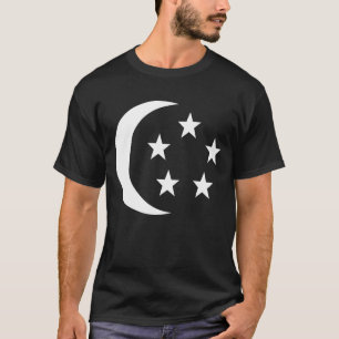 Singapur-Flagge Mond Stern T-Shirt