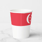 Singapur-Flagge Pappbecher (Rechts)