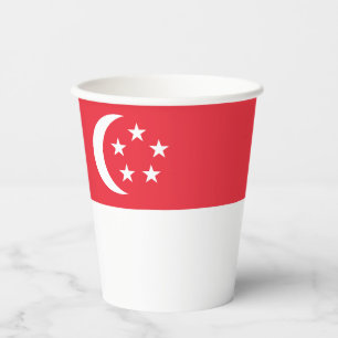 Singapur-Flagge Pappbecher
