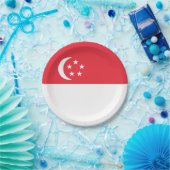 Singapur-Flagge Pappteller (Party)