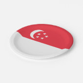 Singapur-Flagge Pappteller (Schrägansicht)