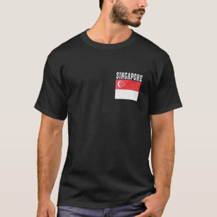 Singapur-Flagge Patriotisches Nationales Erbe Ande T-Shirt