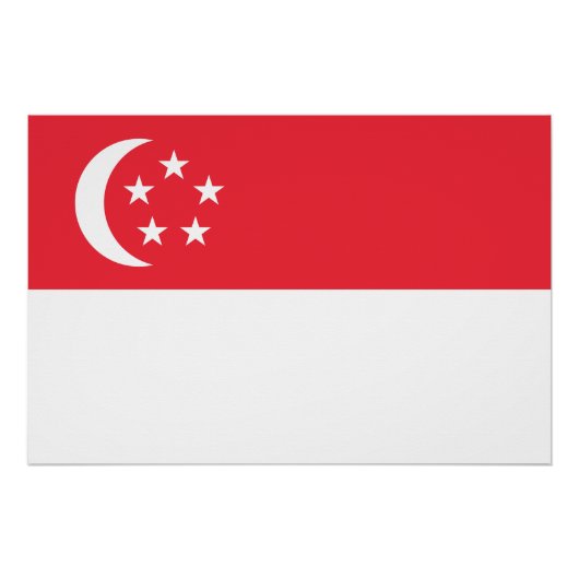 Singapur-Flagge Poster (Vorderseite)