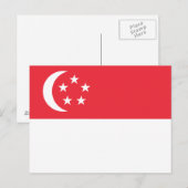 Singapur-Flagge Postkarte (Vorne/Hinten)