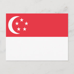 Singapur-Flagge Postkarte