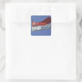 Singapur-Flagge Quadratischer Aufkleber (Tasche)