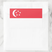 Singapur-Flagge Rechteckiger Aufkleber (Tasche)