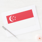 Singapur-Flagge Rechteckiger Aufkleber (Umschlag)