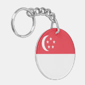 Singapur-Flagge Schlüsselanhänger (Vorderseite links)