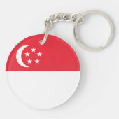 Singapur-Flagge Schlüsselanhänger (Rückseite)