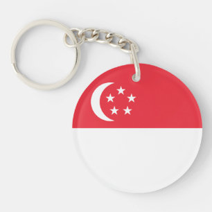 Singapur-Flagge Schlüsselanhänger