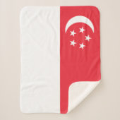 Singapur-Flagge Sherpadecke (Vorderseite)